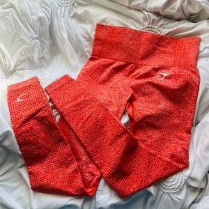 GYMSHARK VITAL SEAMLESS 2.0 LEGGINGS ORANGE MARL 🧡💗🦈